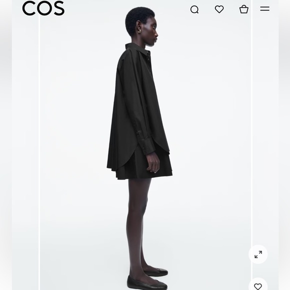 COS Dresses & Skirts - COS LAYERED TRAPEZE SHIRT DRESS in black